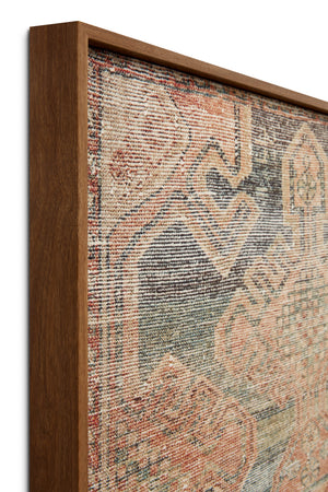 Saint Elizabeth Gold / Multi Rug Art shown from another angle.