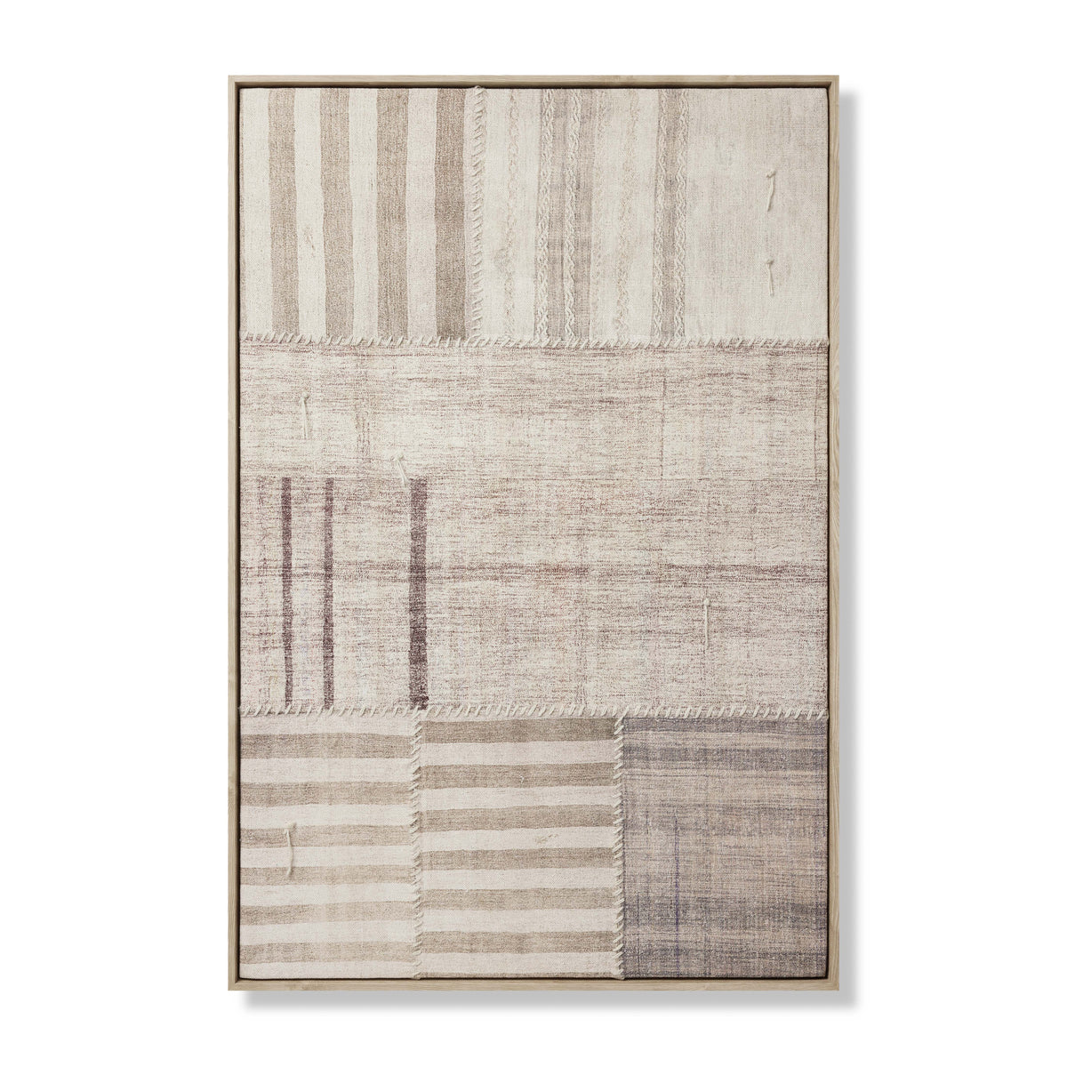 Pieced Work Beige / Brown Rug Art — a Loloi artwork at Laurie Yapp Home.
