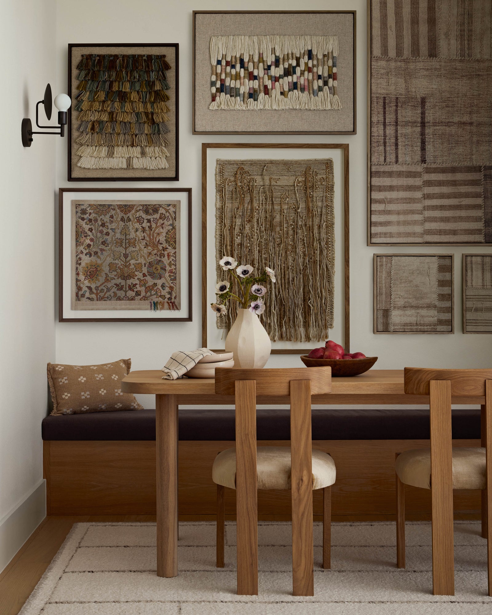 Pieced Work Beige / Brown Rug Art — a Loloi artwork at Laurie Yapp Home.