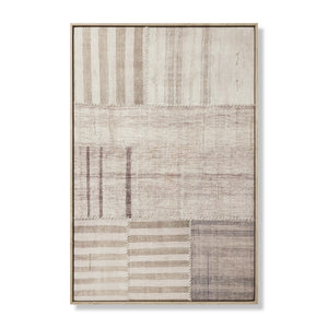 Pieced Work Beige / Brown Rug Art — a Loloi artwork at Laurie Yapp Home.