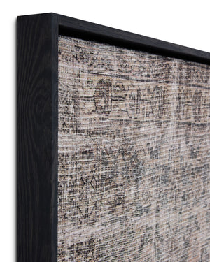 Bergamo Green / Multi Rug Art shown from another angle.