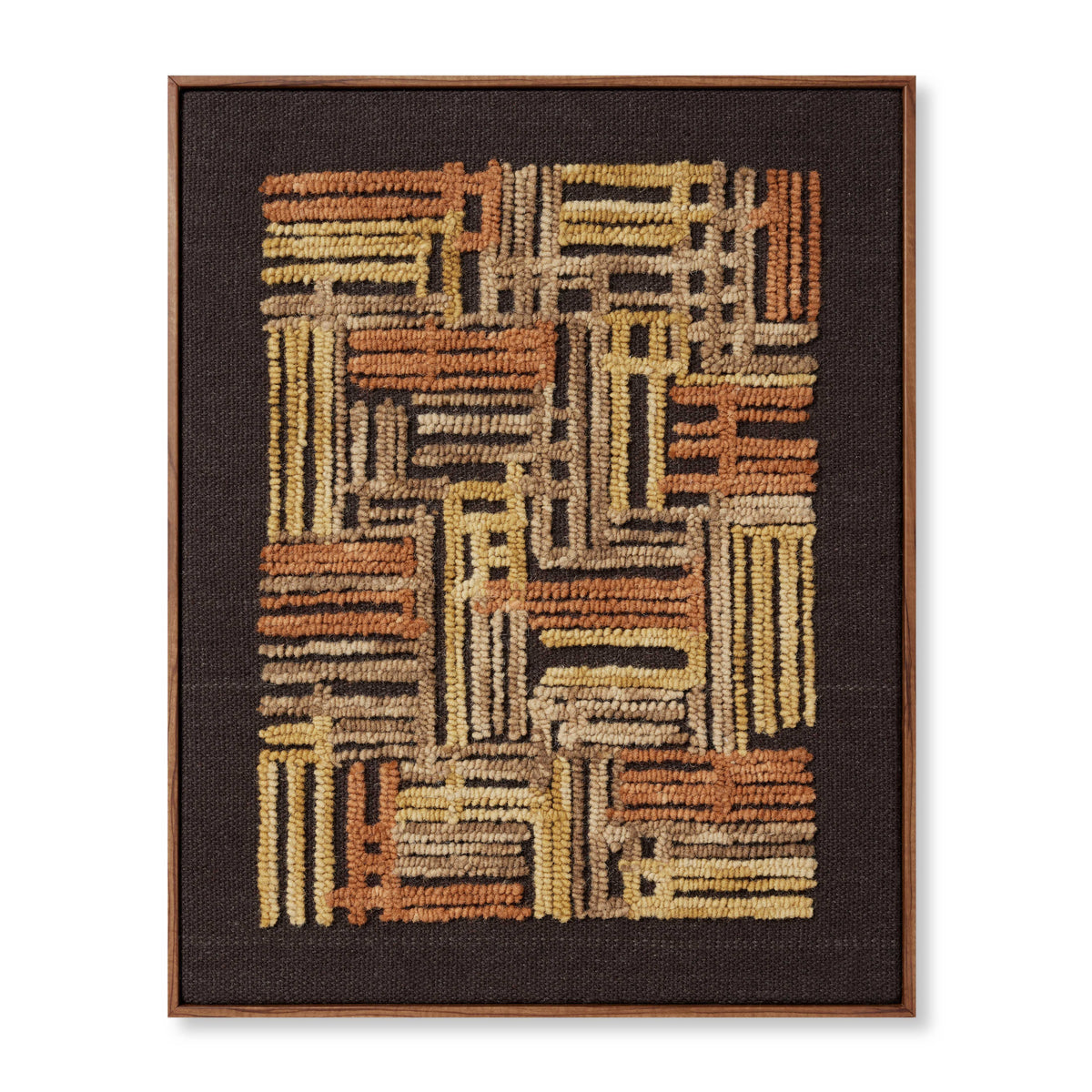 Perpindicular Gold / Orange Rug Art — a Loloi artwork at Laurie Yapp Home.