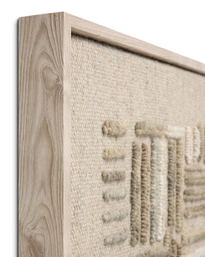 Perplexed Green / Ivory Rug Art shown from another angle.
