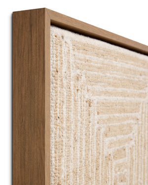 Style Quad Beige / Gold Rug Art shown from another angle.
