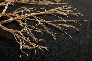 Rooted Black / Beige Rug Art shown from another angle.