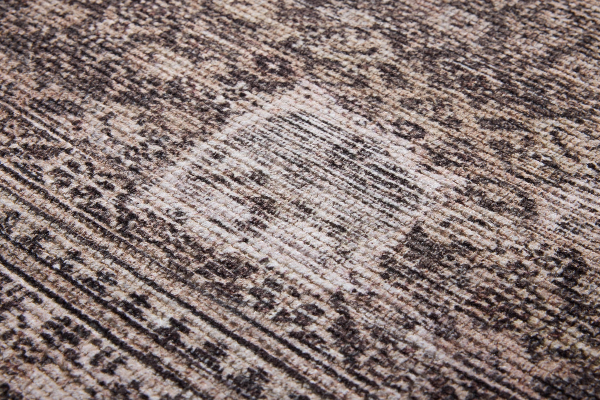 Jabel Brown / Beige Rug Art shown from a different angle to reveal its pattern.