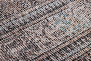 Kepol Blue / Beige Rug Art shown from a different angle to reveal its pattern.
