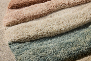 Radiant Horizon Multi Rug Art shown from a different angle to reveal its pattern.