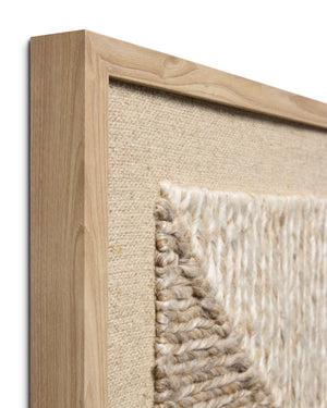 Diamante Beige / Ivory Rug Art shown from another angle.