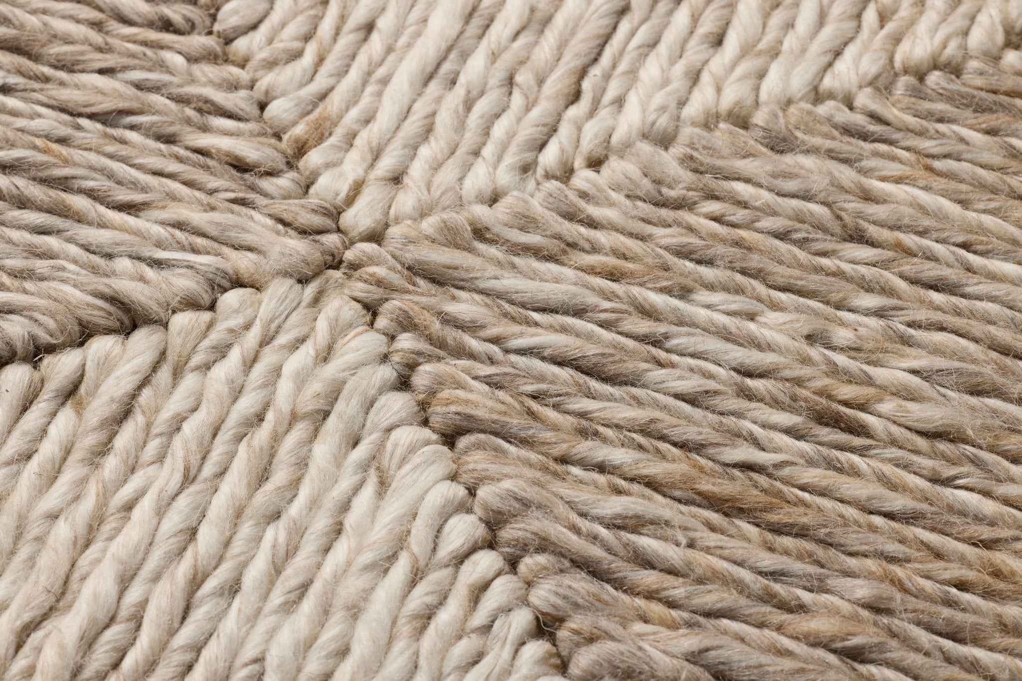 Diamante Beige / Ivory Rug Art shown from a different angle to reveal its pattern.
