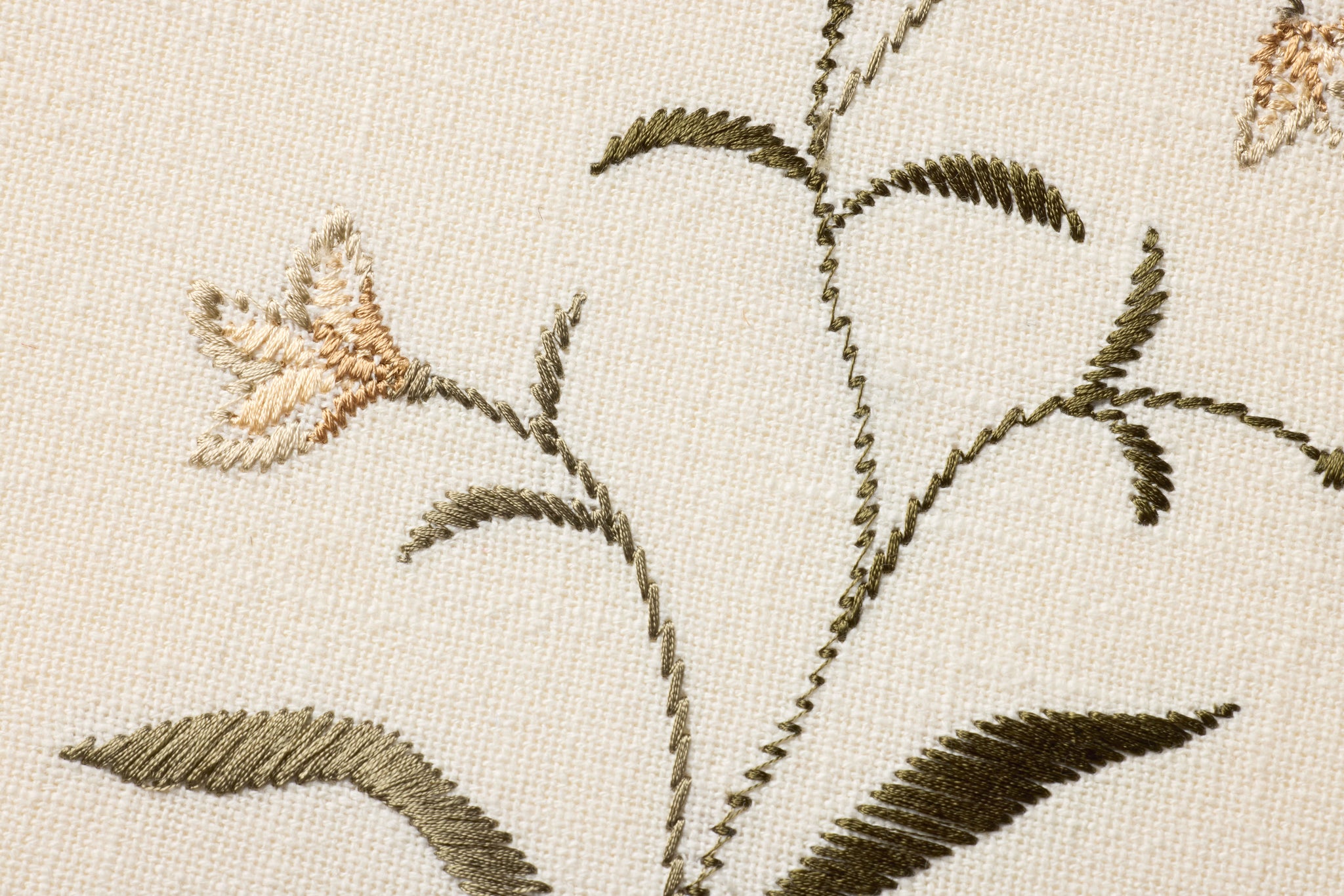 Pixie Flowers Beige Beige / Green Rug Art shown from a different angle to reveal its pattern.