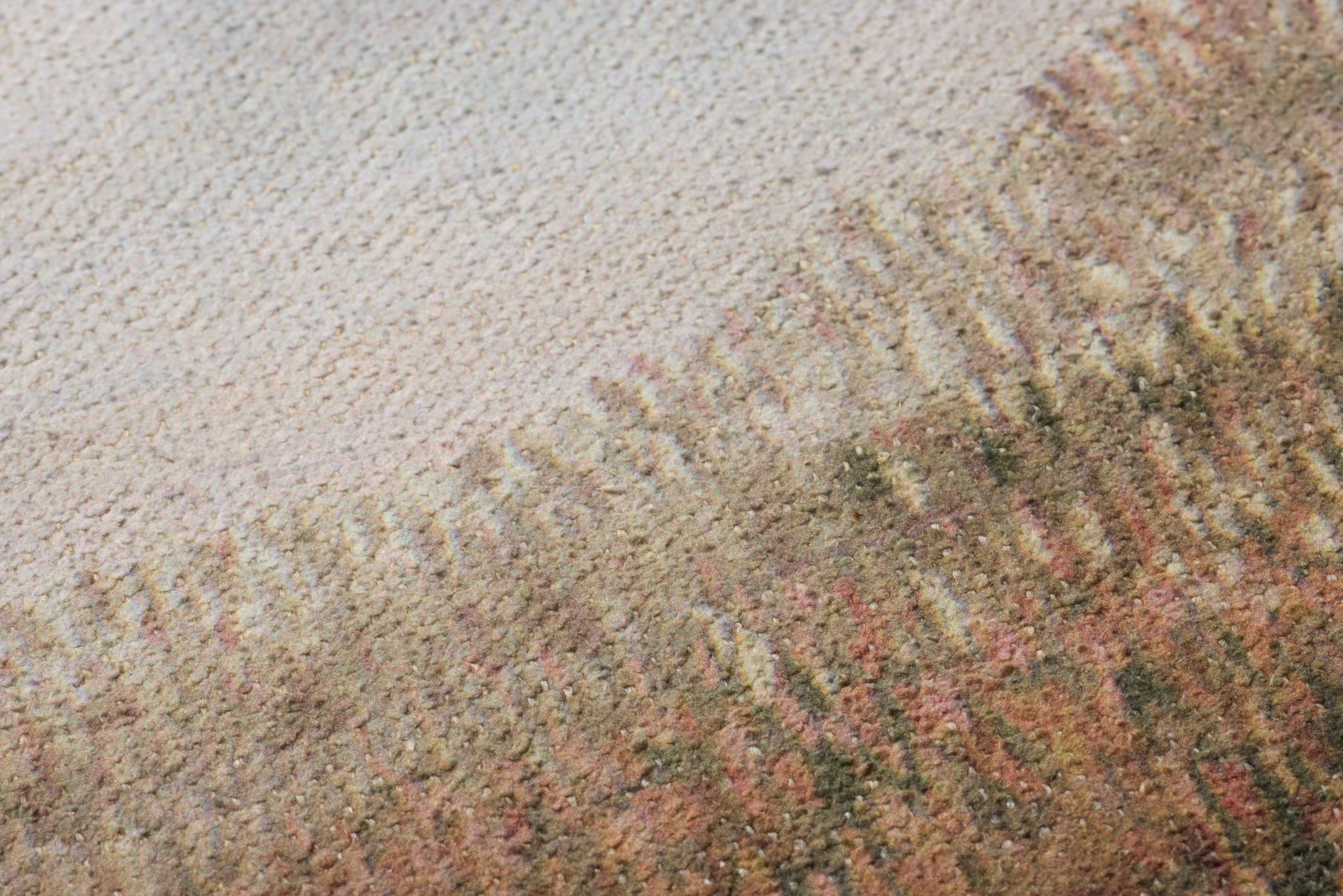 Head in the Clouds Multi Rug Art shown from a different angle to reveal its pattern.