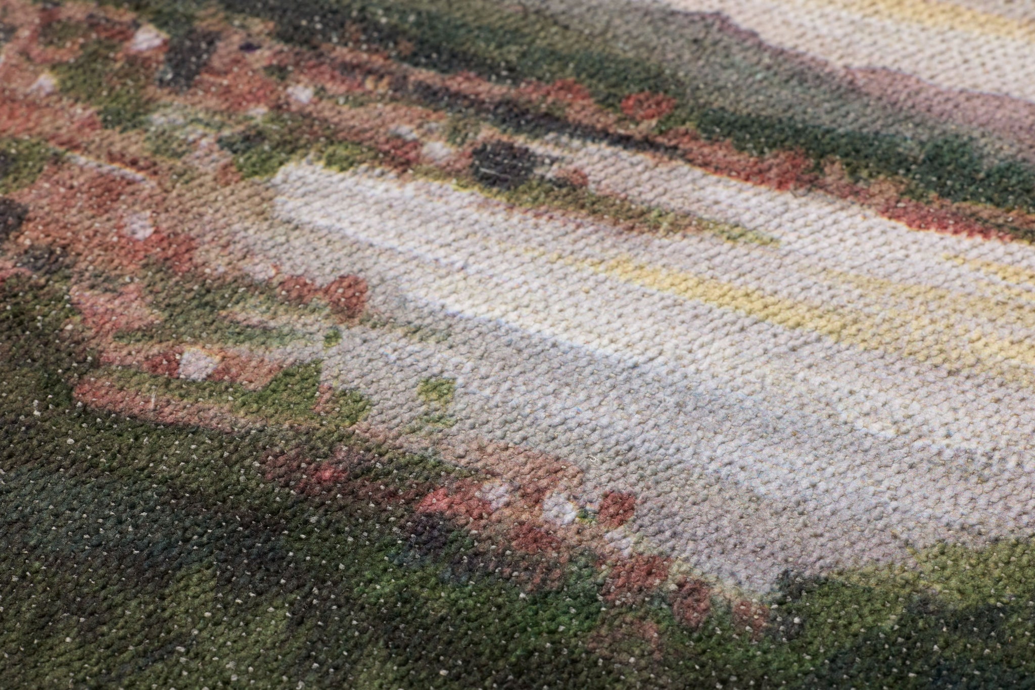 Isle of Skye Multi Rug Art shown from a different angle to reveal its pattern.