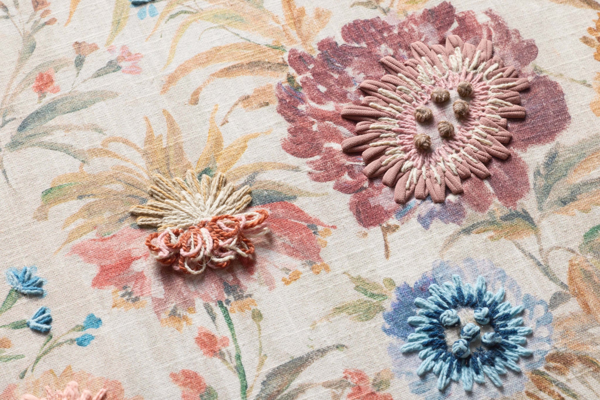Quinella Natural Rug Art shown from a different angle to reveal its pattern.