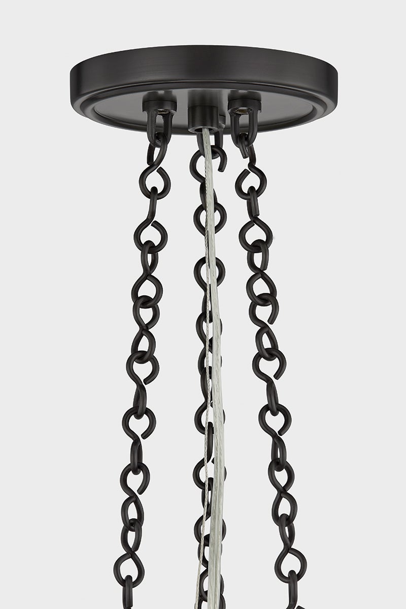 Close-up of the Awosting Pendant 22" in dark bronze showing the shade shape and metal detail.