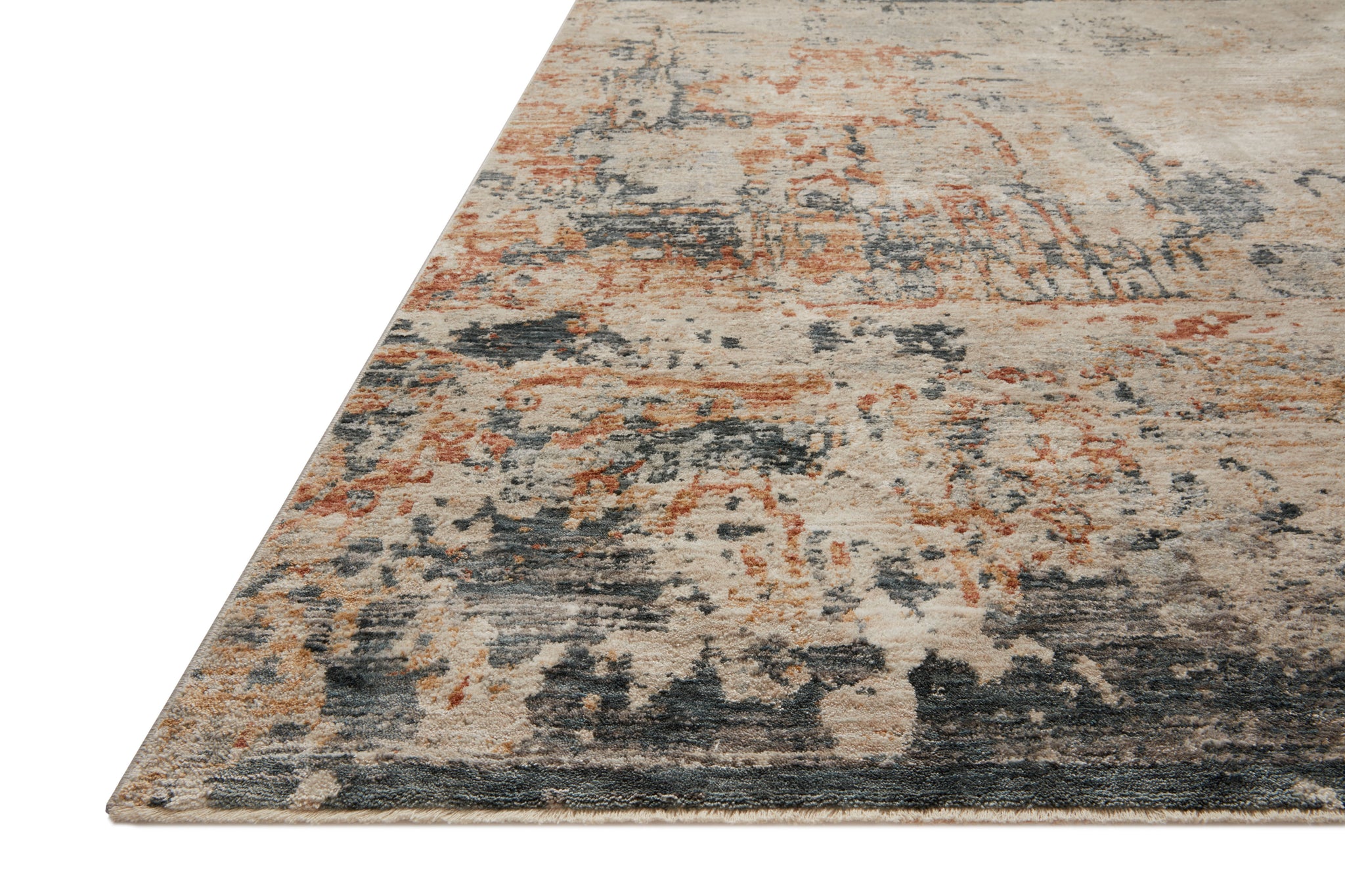 Side view of the Axel Stone / Multi rug.