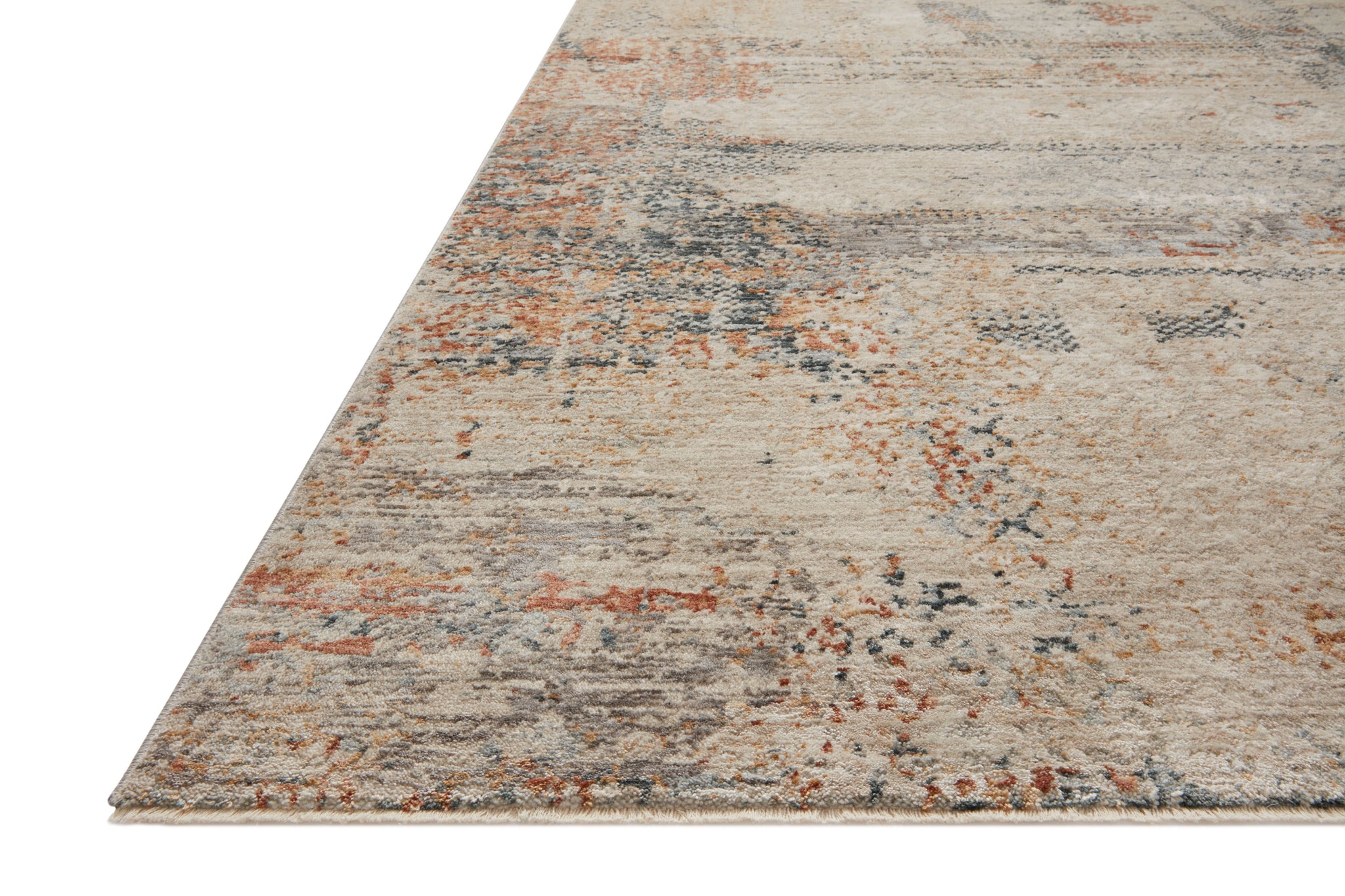Side view of the Axel Sand / Multi rug.
