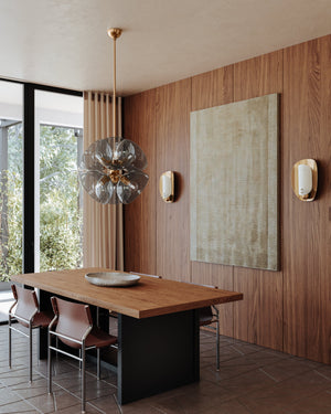 Salix Chandelier 22.25" styled in a formal living room for warm, layered light at Laurie Yapp Home.