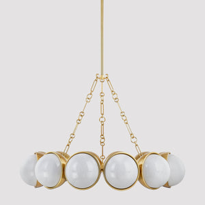 Althea Chandelier 43" shown from a second angle to highlight the frame, arms, and shade detail.