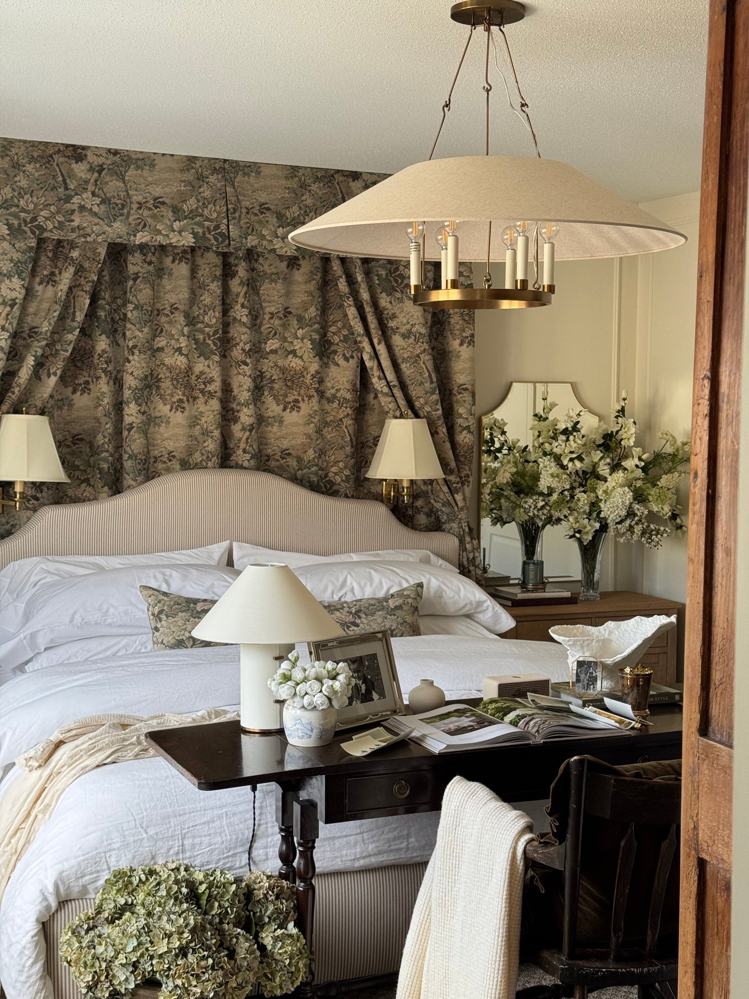 Archive Chandelier 38" styled in a two-story entry for warm, layered light at Laurie Yapp Home.