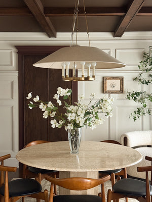 Archive Chandelier 38" styled in a formal living room for warm, layered light at Laurie Yapp Home.