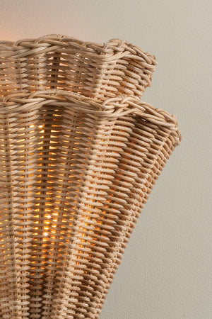 Arverne Wall Sconce shown from a second angle to highlight the arm curve and shade silhouette.