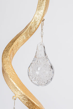 Close-up of the Aveline Chandelier 48" showing the frame, arms, and shade detail.