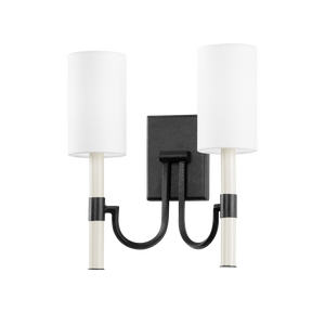Gustine Wall Sconce 13.5" — a Troy wall sconce for bathrooms, hallways, and living rooms at Laurie Yapp Home.
