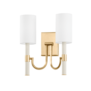 Gustine Wall Sconce 13.5" shown from a second angle to highlight the arm curve and shade silhouette.