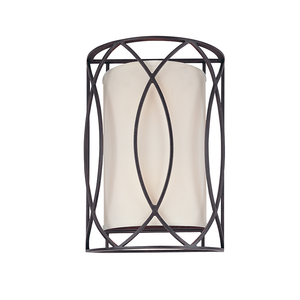 Sausalito Wall Sconce shown from a second angle to highlight the arm curve and shade silhouette.