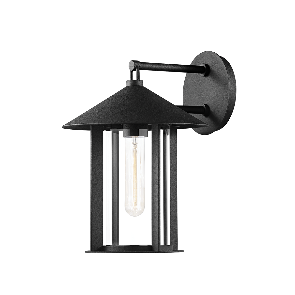 Long Beach Exterior Wall Sconce 9" — a Troy wall sconce for bathrooms, hallways, and living rooms at Laurie Yapp Home.