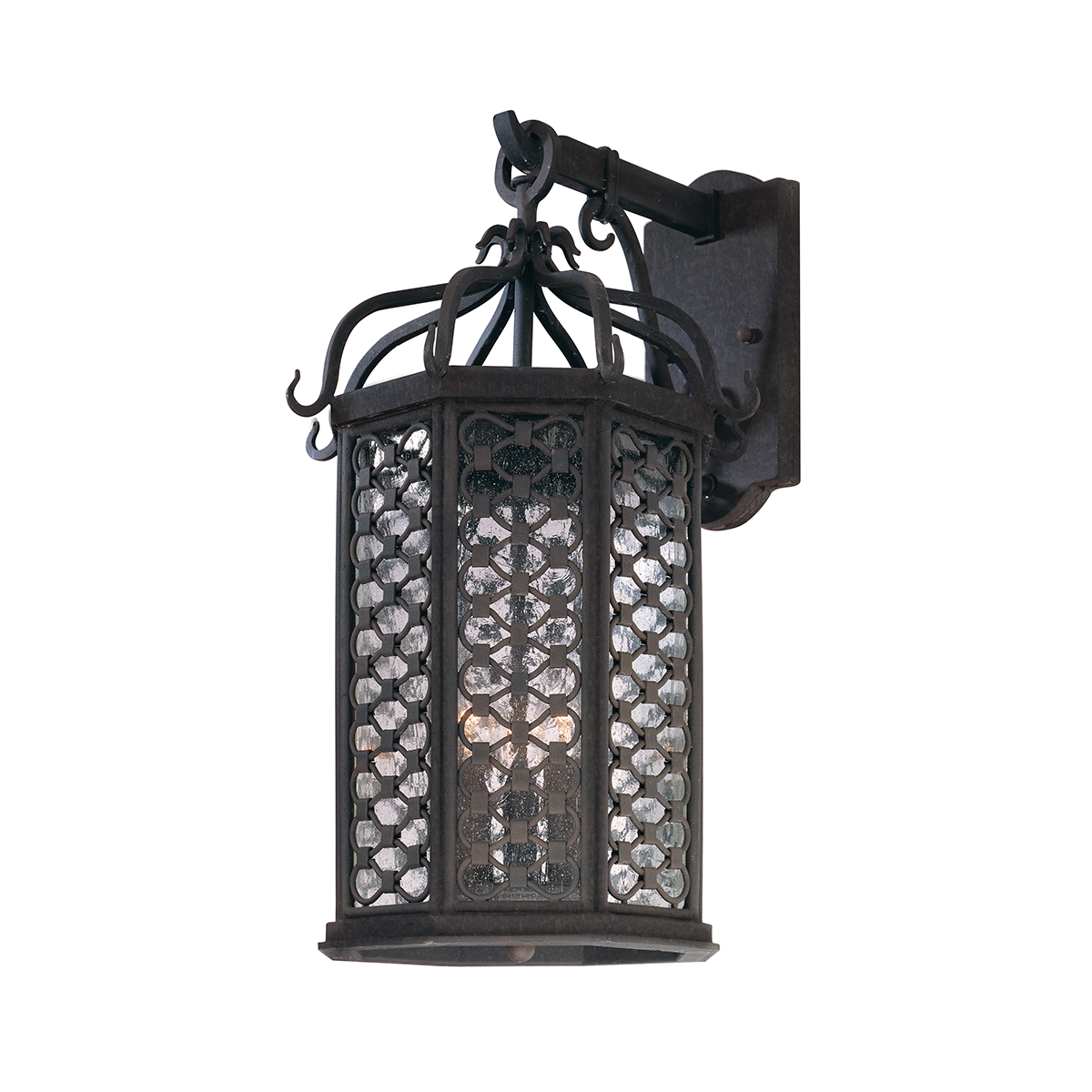 Los Olivos Exterior Wall Sconce 10.5" — a Troy wall sconce for bathrooms, hallways, and living rooms at Laurie Yapp Home.