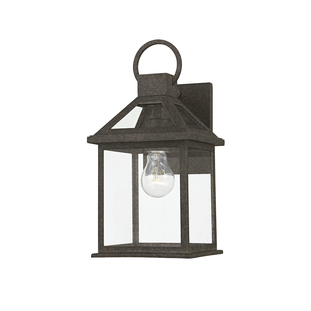 Sanders Exterior Wall Sconce 6.75" x 13.5" — a Troy wall sconce for bathrooms, hallways, and living rooms at Laurie Yapp Home.