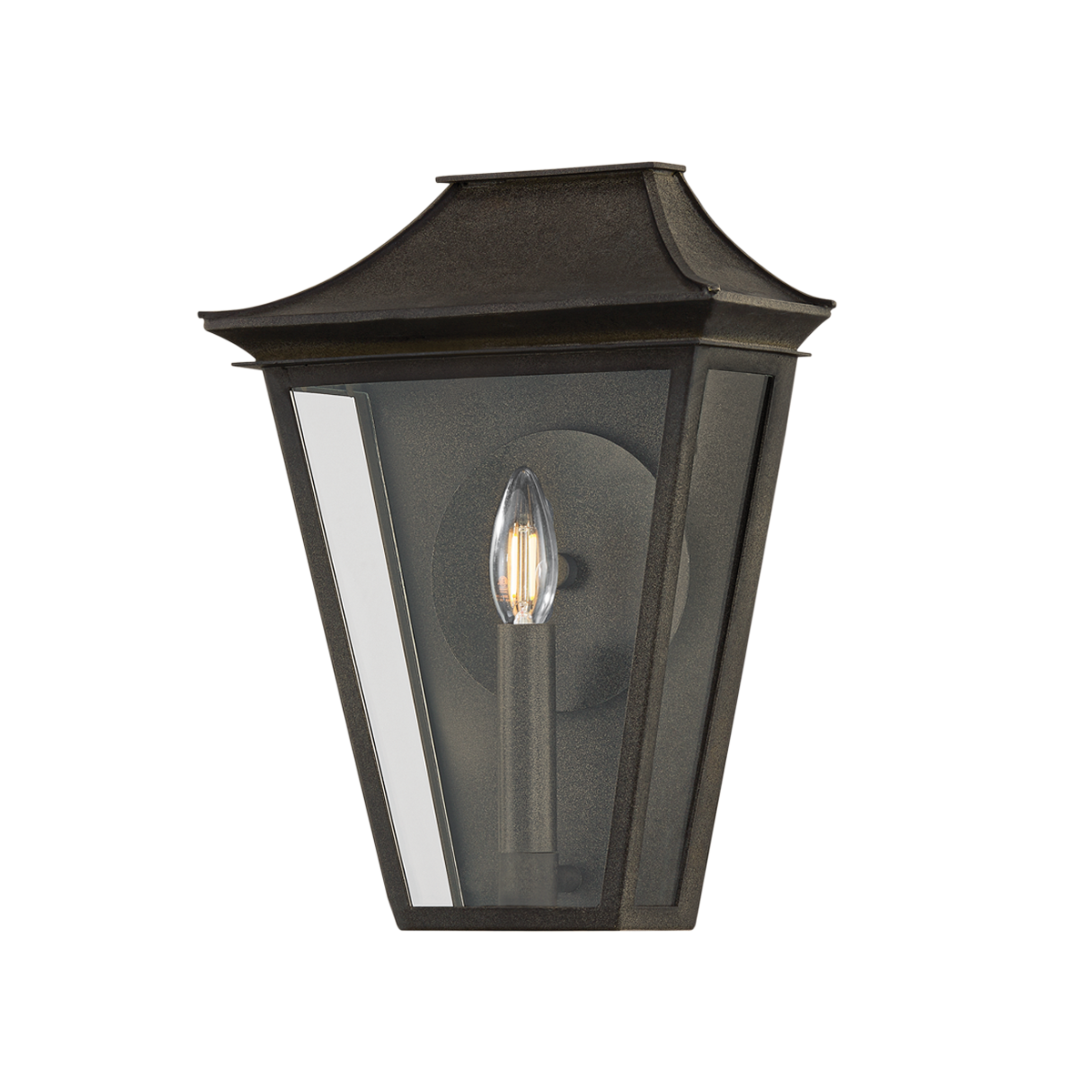 Tehama Exterior Wall Sconce 10" — a Troy wall sconce for bathrooms, hallways, and living rooms at Laurie Yapp Home.
