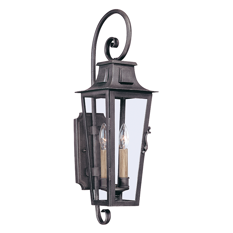 Parisian Square Exterior Wall Sconce 7" — a Troy wall sconce for bathrooms, hallways, and living rooms at Laurie Yapp Home.