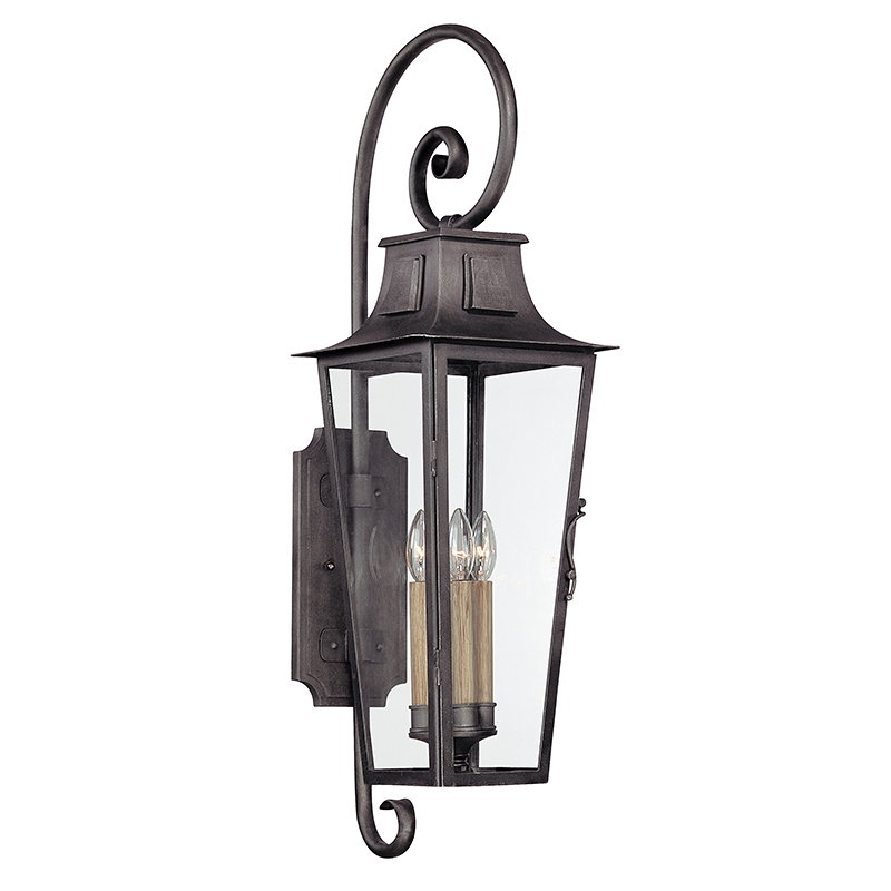 Parisian Square Exterior Wall Sconce 10" — a Troy wall sconce for bathrooms, hallways, and living rooms at Laurie Yapp Home.