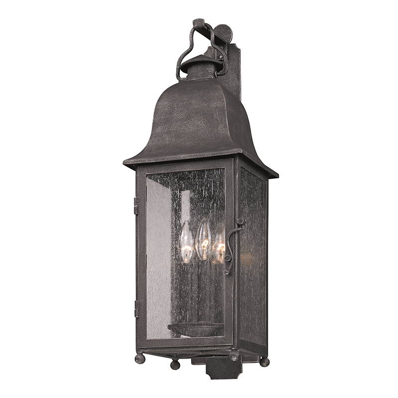 Larchmont Exterior Wall Sconce 8" — a Troy wall sconce for bathrooms, hallways, and living rooms at Laurie Yapp Home.