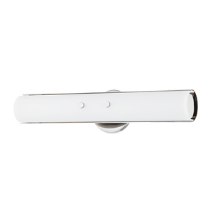 Titus Wall Sconce 4.75" in polished nickel shown from a second angle to highlight the arm curve and shade silhouette.