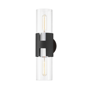 Amado Wall Sconce 4.75" x 17" in polished nickel shown from a second angle to highlight the arm curve and shade silhouette.