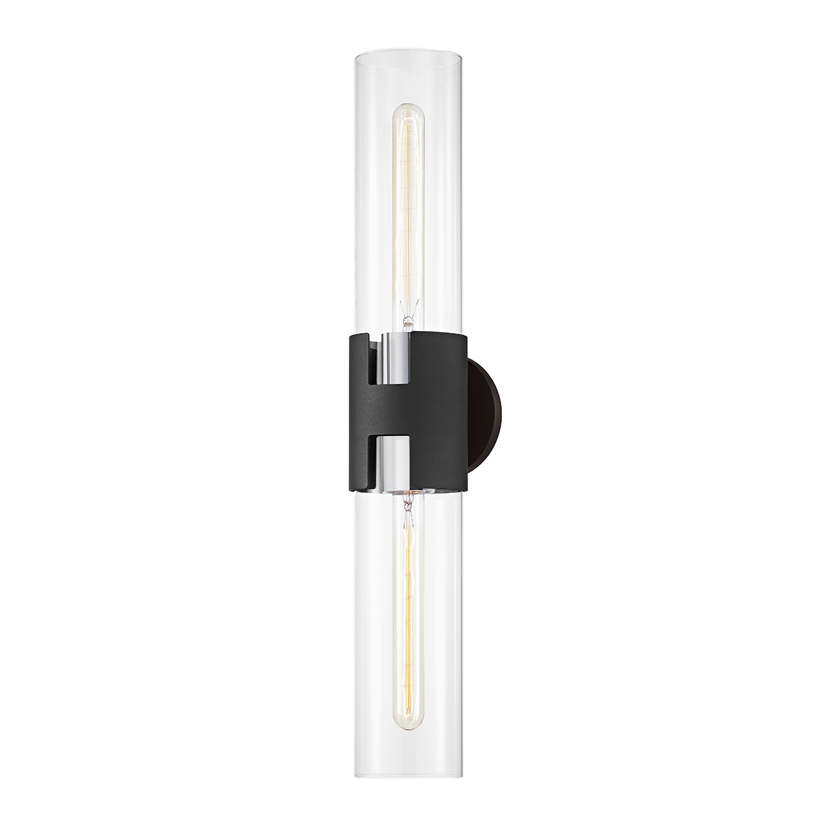 Amado Wall Sconce 4.75" x 25.75" in polished nickel shown from a second angle to highlight the arm curve and shade silhouette.