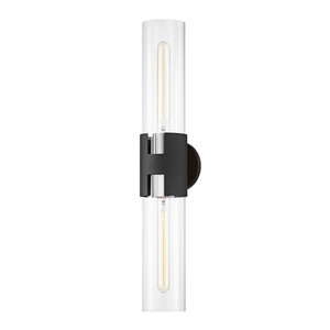 Amado Wall Sconce 4.75" x 25.75" in polished nickel shown from a second angle to highlight the arm curve and shade silhouette.