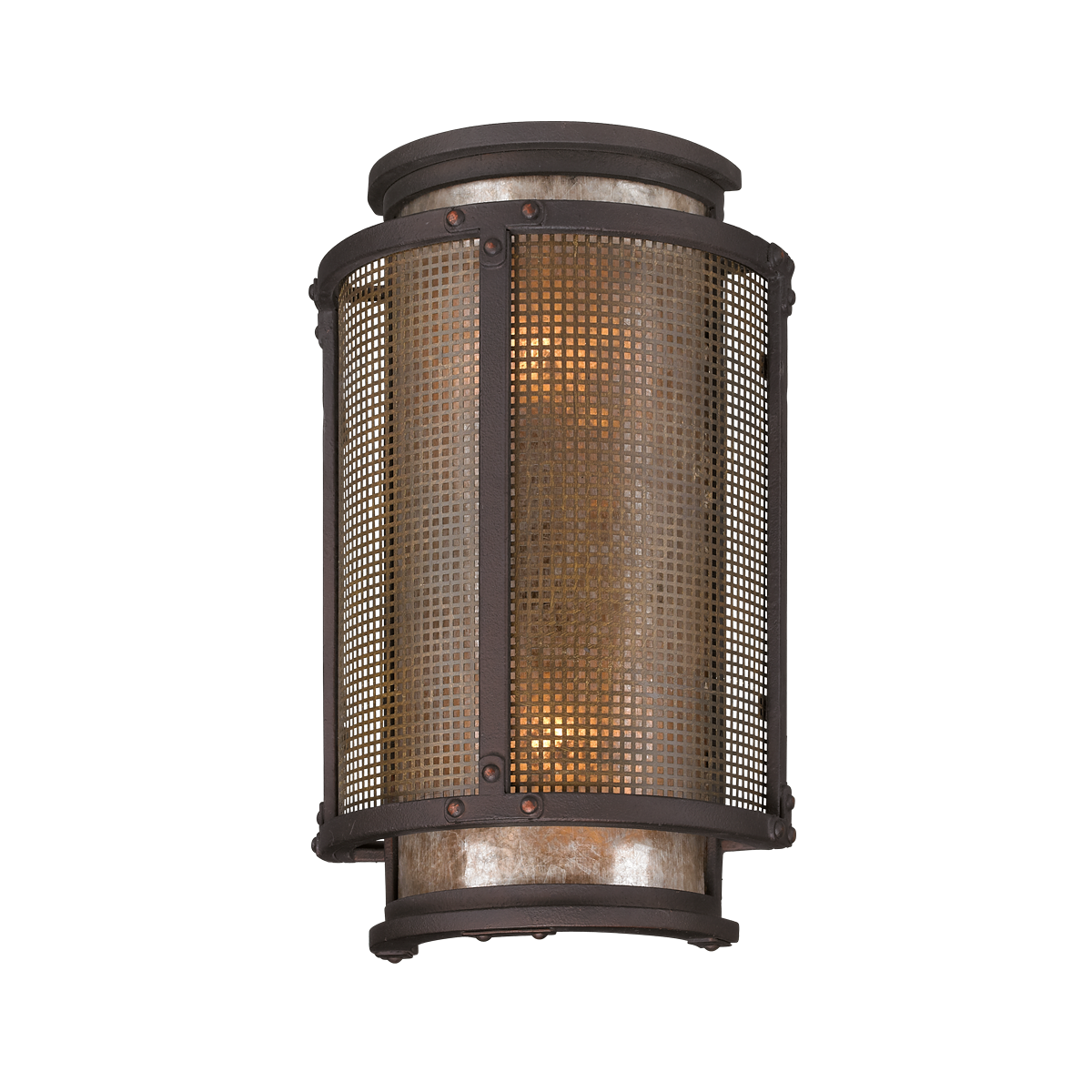 Copper Mountain Exterior Wall Sconce 8.75" — a Troy wall sconce for bathrooms, hallways, and living rooms at Laurie Yapp Home.