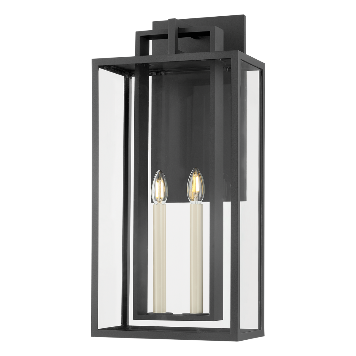 Amire Exterior Wall Sconce 12" — a Troy wall sconce for bathrooms, hallways, and living rooms at Laurie Yapp Home.