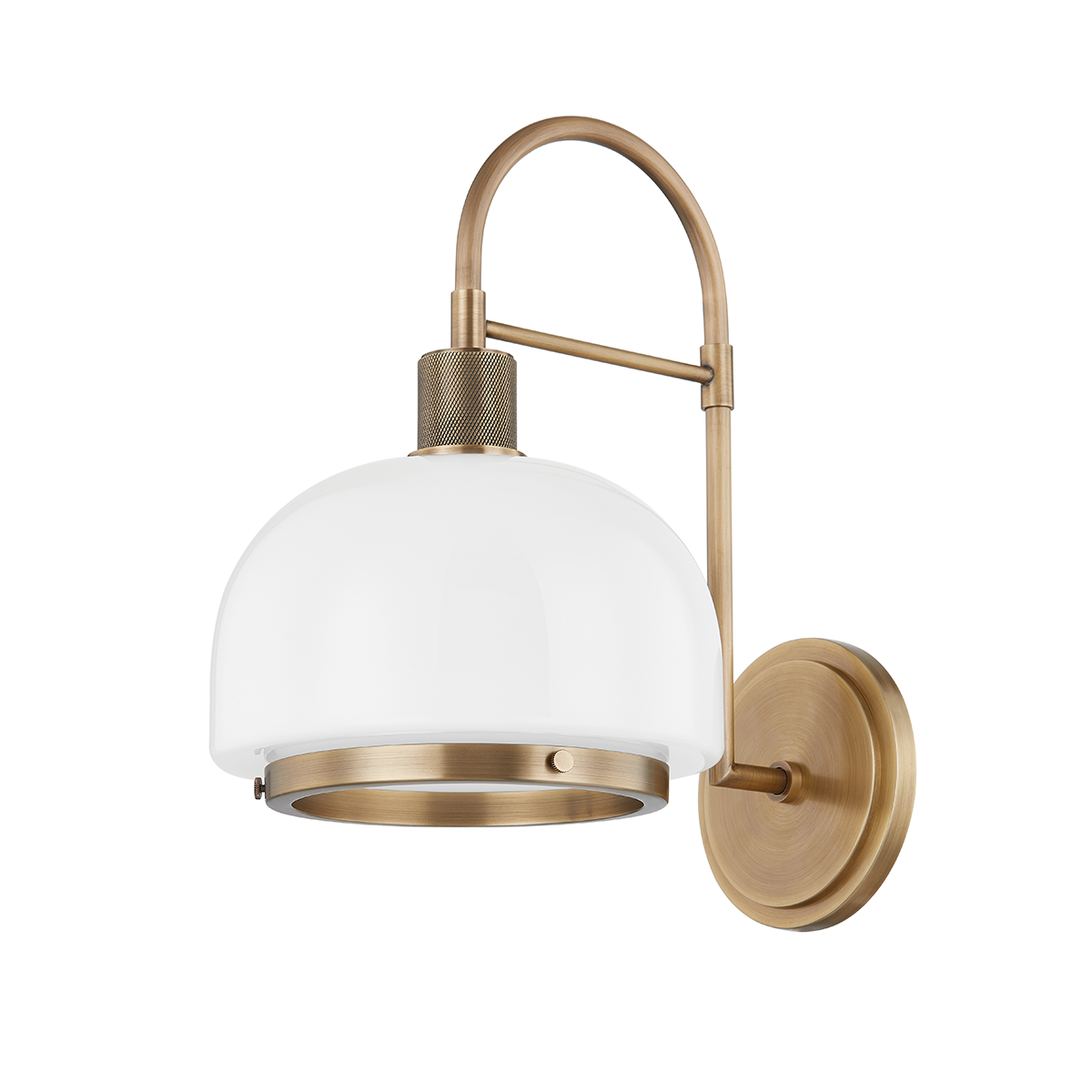 Bradbury Wall Sconce shown from a second angle to highlight the arm curve and shade silhouette.