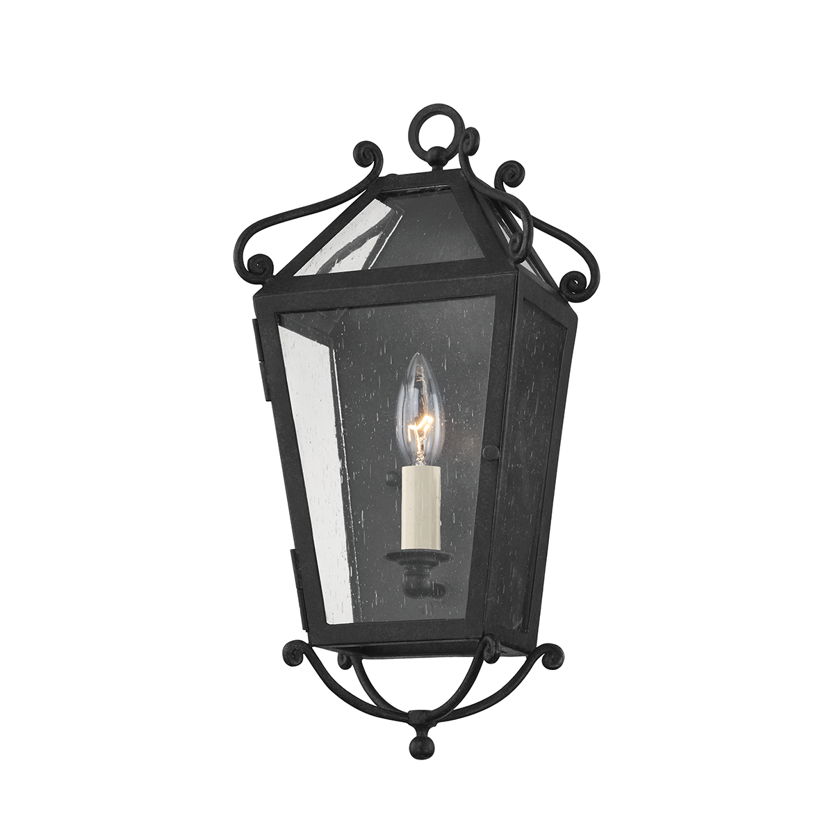 Santa Barbara County Exterior Wall Sconce 8.5" — a Troy wall sconce for bathrooms, hallways, and living rooms at Laurie Yapp Home.