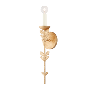 Florian Wall Sconce shown from the front to reveal the arm curve and shade silhouette.