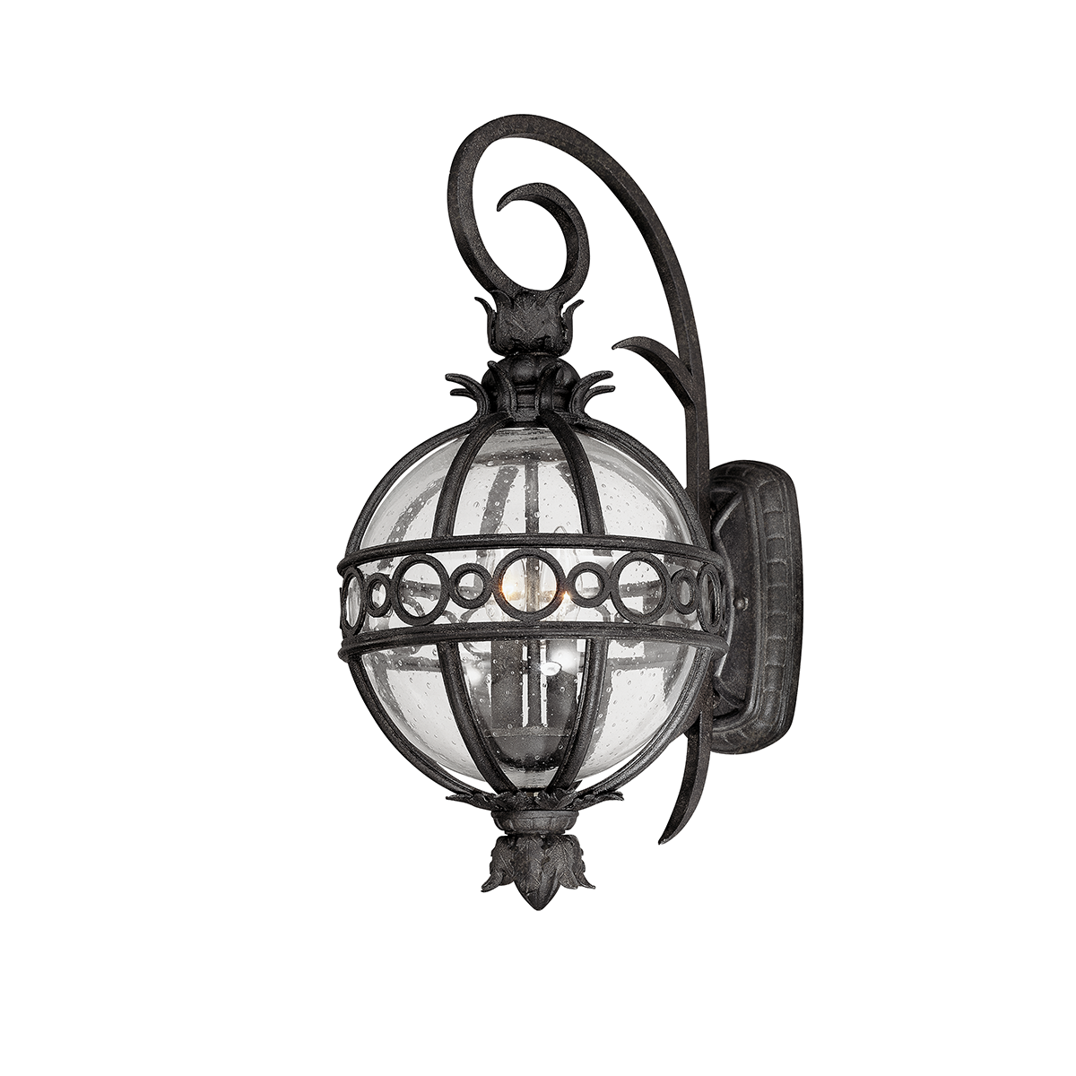 Campanile Exterior Wall Sconce 8" — a Troy wall sconce for bathrooms, hallways, and living rooms at Laurie Yapp Home.