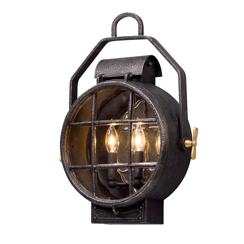 Point Lookout Exterior Wall Sconce 15" — a Troy wall sconce for bathrooms, hallways, and living rooms at Laurie Yapp Home.