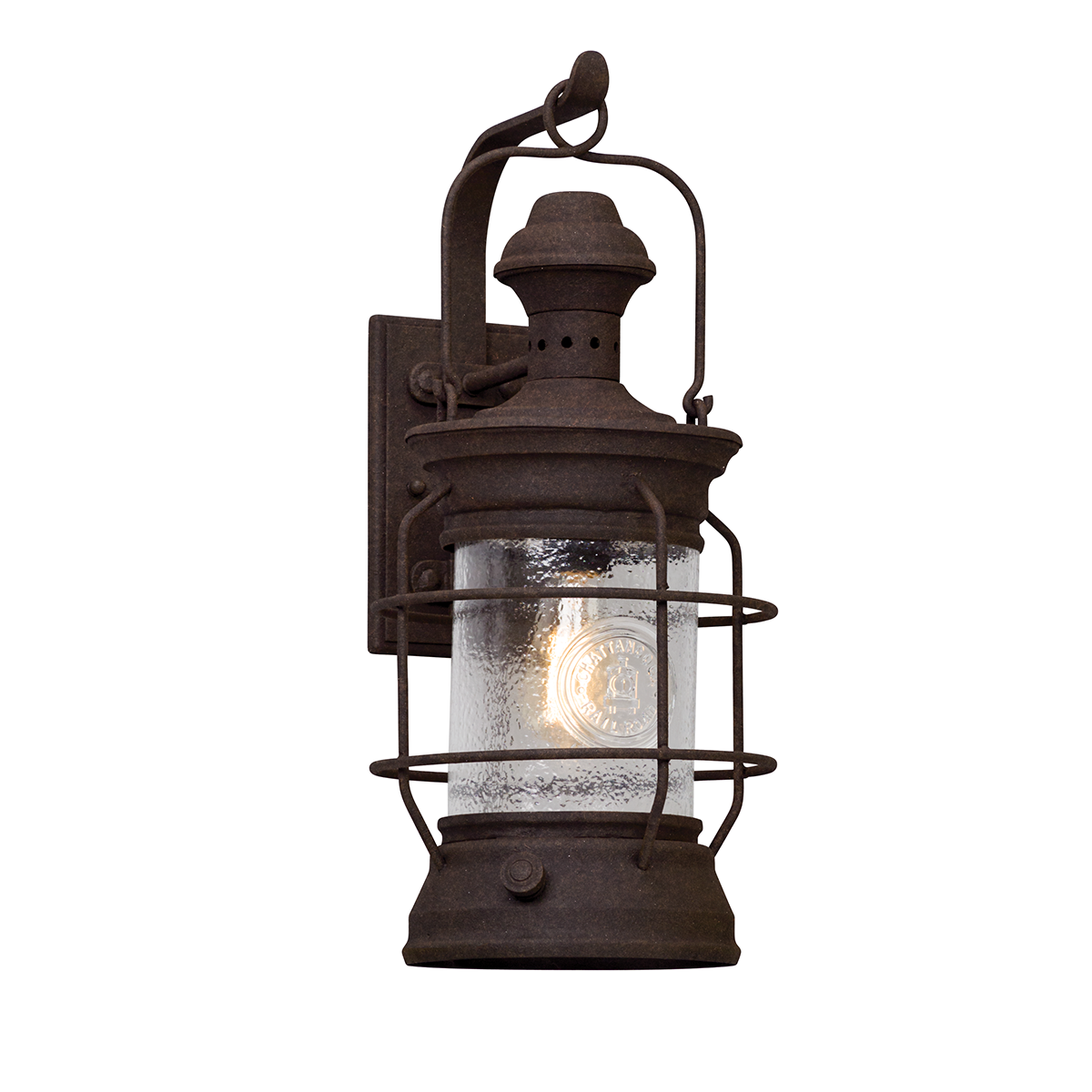 Atkins Exterior Wall Sconce 9.5" — a Troy wall sconce for bathrooms, hallways, and living rooms at Laurie Yapp Home.