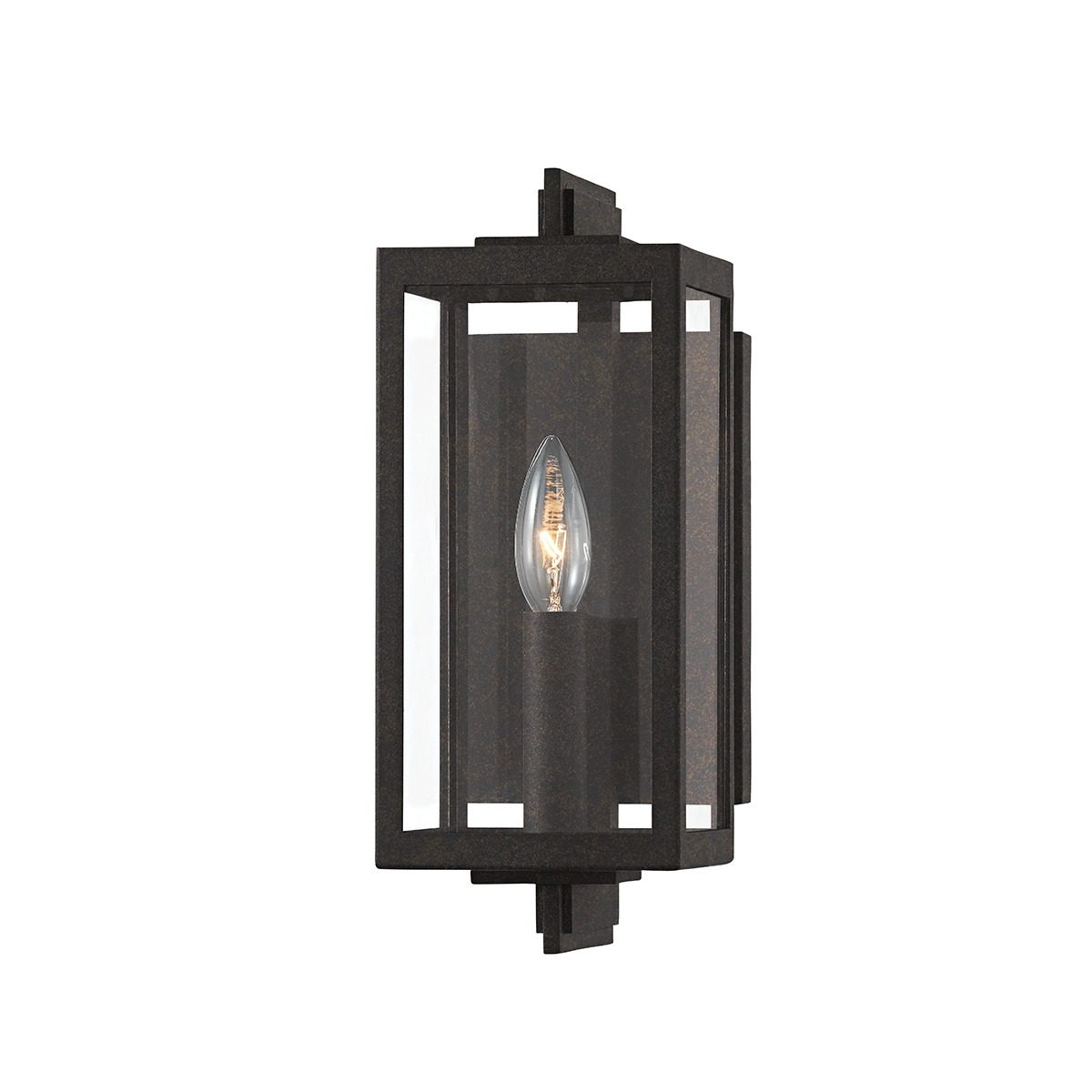 Nico Exterior Wall Sconce 5" — a Troy wall sconce for bathrooms, hallways, and living rooms at Laurie Yapp Home.